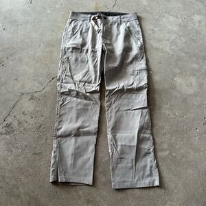 Prana Men's Zion Pants II Stretch Beige Straight Leg 32x30 Hiking Baggy Outdoors